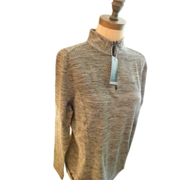 Perry Ellis Size M Medium Partial Zip Activewear Pullover Top Golf Tennis NWT - Picture 3 of 3